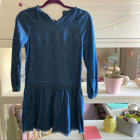 🌸3/$30🌸 GAP Denim Girls’ Country-Style Long Sleeve Dress 👗 - Picture 4 of 6